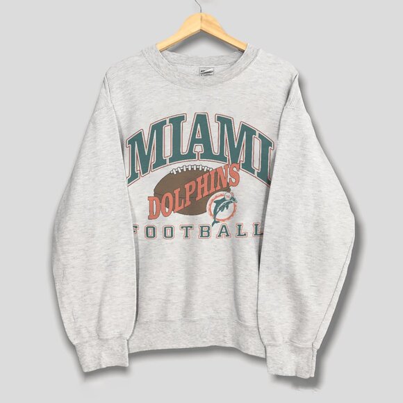 Vintage Miami Dolphins Football Sweatshirt, Retro NFL Miami Dolphins Shirt Tee - Picture 1 of 2